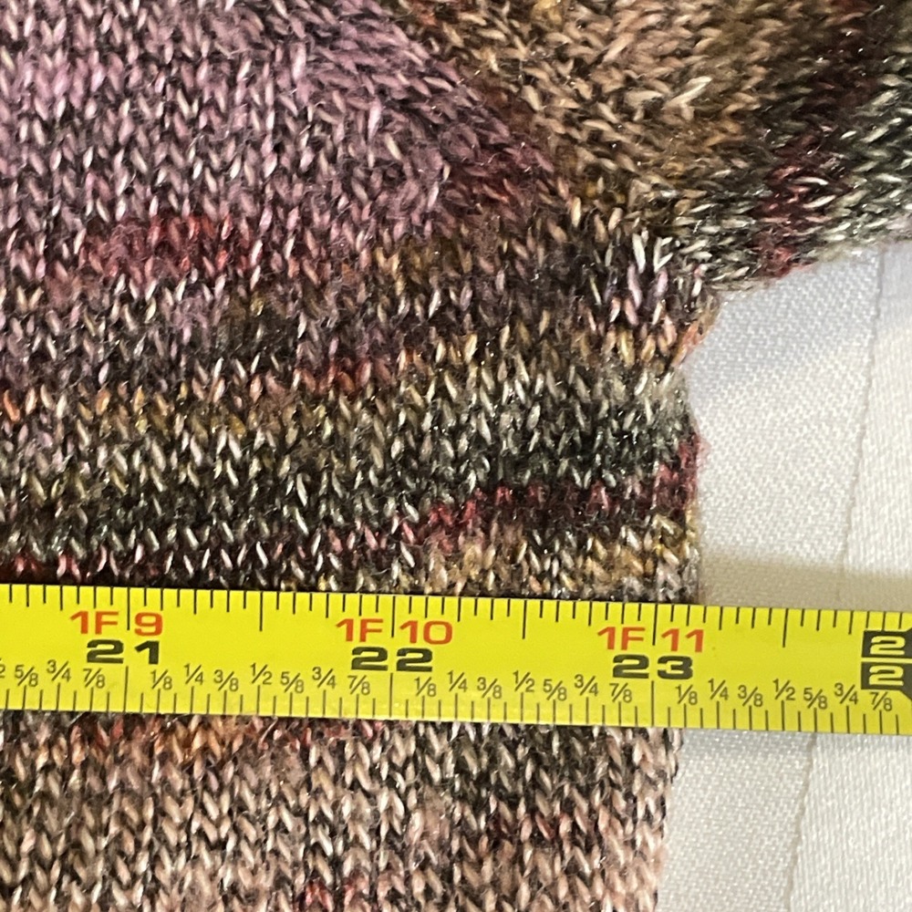 Ruby Rd. Open Front Cardigan Sweater Striped Purpl/Brwn Knit Stretch Womens 2X - Picture 8 of 8